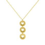 Open Hearts Name Necklace [18K Gold Plated]