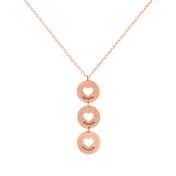 Collier Coeurs Ouverts avec Noms [Plaqué Or Rose 18ct]