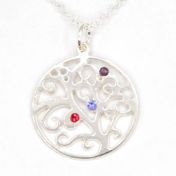 Tree of Life Birthstone Necklace [Sterling Silver]