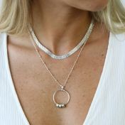 Collar con Nombre Círculo Familiar [Plata de Ley]