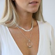 Collar con Nombre Círculo Familiar [Plata de Ley]