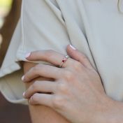 Talisa Stars Birthstone Ring [Sterling Silver]