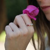 Talisa Stars Birthstone Ring [Sterling Silver]