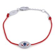 Evil Eye Thread Bracelet [Sterling Silver]