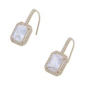 Baguette Drop Earrings [18K Gold Plated]