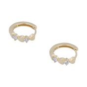 Celeste Hearts Huggies [18K Gold Plated]