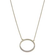 Half-Eternity Halo Necklace [18K Gold Plated]