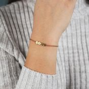Bubble Initials Personalized Bracelet [Gold Plated]