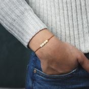 Bubble Initials Personalized Bracelet [Gold Plated]