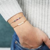 Bubble Initials Personalized Bracelet [Gold Plated]