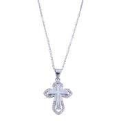 Gleaming Cross Necklace [Sterling Silver]