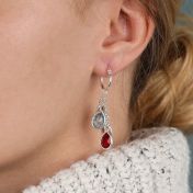 Orecchini Pioggia Incantata a Forma di Cerchio [Argento 925]