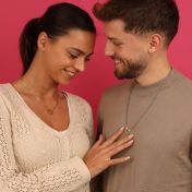 Collar Personalizado de Cadena de Caja Círculo de Padre para Hombres - Plata de Ley