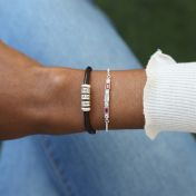 Bracelet Prénom Liés Ensemble [Cuir Marron]