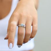 Bague Anneaux de l'Amour Martelée [Argent 925]