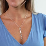 Familiepad Naam en Geboortesteen Ketting [Sterling Zilver] 