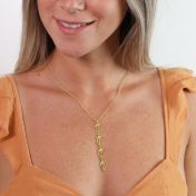 Family Path Name Necklace [18K Gold Plated]