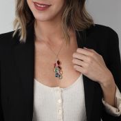 Collier Pluie Enchantée avec Pierres de Naissance [Argent 925]