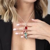Collier Pluie Enchantée avec Pierres de Naissance [Argent 925]