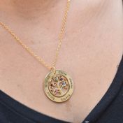  Collar Personalizado con Piedras de Nacimiento Árbol de la Vida [Bañado en Oro]