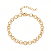 Coarse Circle Link Bracelet [Gold Plated]