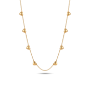 Heart Drop Station Necklace