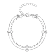 Layered Clover Chain Bracelet