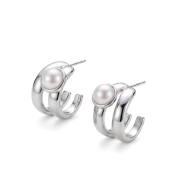 Split Hoop Stud Earrings