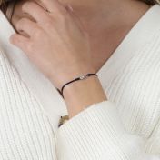 A Mother's Love Birthstone Bracelet - Blue String [Sterling Silver]