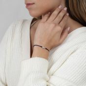 A Mother's Love Birthstone Bracelet - Blue String [Sterling Silver]