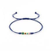 A Mother's Love Birthstone Bracelet - Blue String [18K Gold Vermeil]