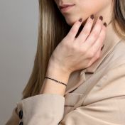 A Mother's Love Diamond Bracelet - Black String [Black Diamonds / 14 Karat Gold]