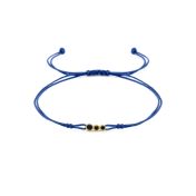 A Mother's Love Diamond Bracelet - Blue String [Black Diamonds / 14 Karat Gold]