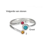 Moederliefde ring - Dubbele Liefde [Sterling Zilver]