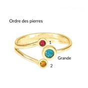 Bague Amour d'une Mère - Amour Double [Plaqué Or 18ct]
