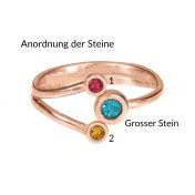 Mutterliebe Ring - Doppelte Liebe [750er rosévergoldet]