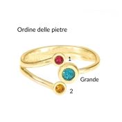 Anello Amore di Mamma - Doppio Amore [Placcato Oro 18kt]