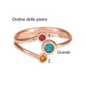 Anello Amore di Mamma - Doppio Amore [Placcato Oro Rosa 18kt]