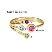 Bague Amour d'une Mère - Amour Triple [Plaqué Or 18ct]