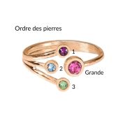 Bague Amour d'une Mère - Amour Triple [Plaqué Or Rose 18ct]