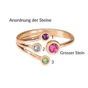 Mutterliebe Ring - Dreifache Liebe [750er rosévergoldet]