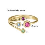 Anello Amore di Mamma - Triplo Amore [Placcato Oro 18kt]