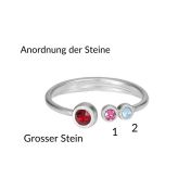 Mutterliebe Ring mit Geburtssteinen [Sterlingsilber]