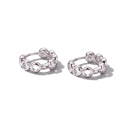 Half Eternity Bezel Earrings