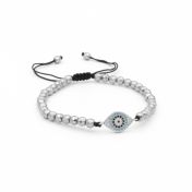 Hera Evil Eye Hematite Bracelet [Sterling Silver]