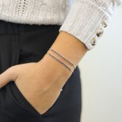 Moon Sparkle Adjustable Bracelet [Sterling Silver]