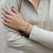 Hera Evil Eye Hematite Bracelet [Sterling Silver]