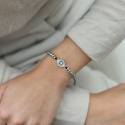 Hera Evil Eye Hematite Bracelet [Sterling Silver]