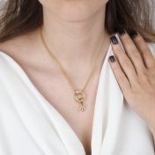 Collana Anna a Doppio Strato [Placcata Oro 18K] - con Ciondoli con le Iniziali