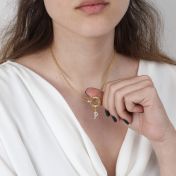 Collier Anna à Double Couche [Vermeil 18ct] - avec Charms Initiaux